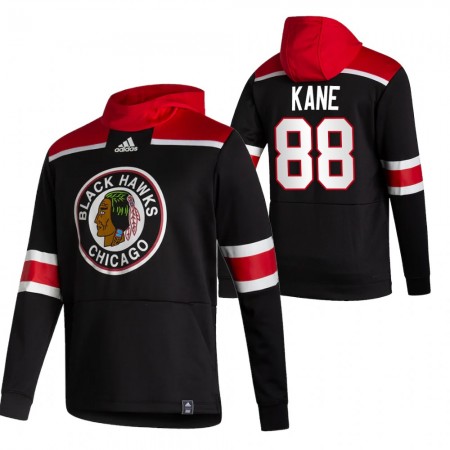 Miehille NHL Chicago Blackhawks Patrick Kane 88 2020-21 Reverse Retro Pullover Hooded Sweatshirt